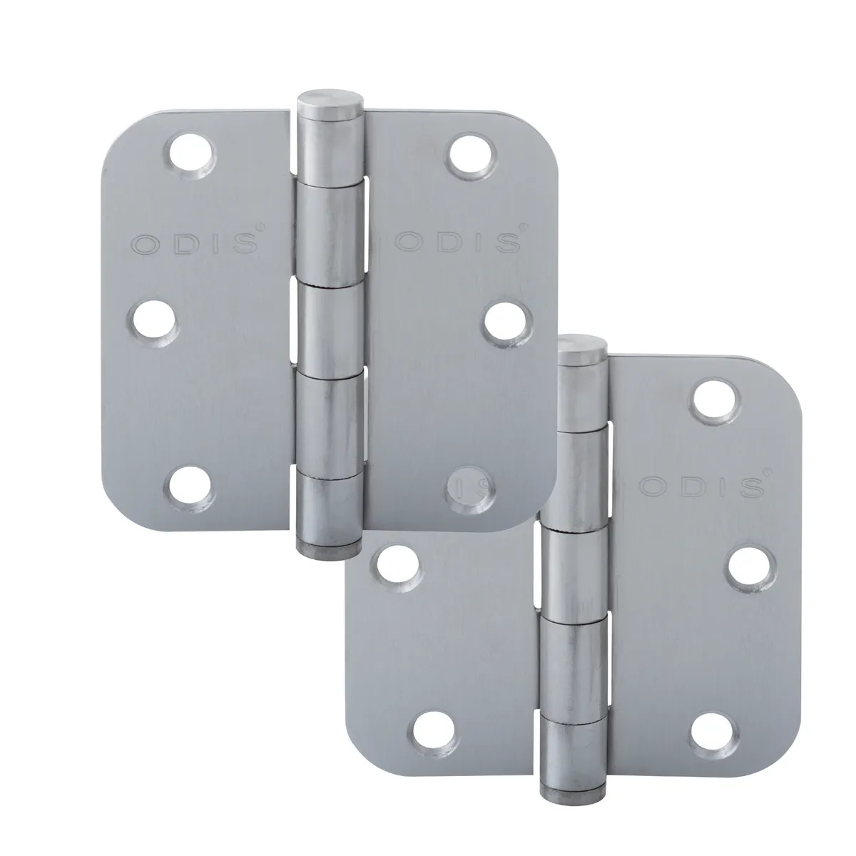 ODIS - Pack 2 Bisagras Acero 3x3"x20mm Canto Redondo