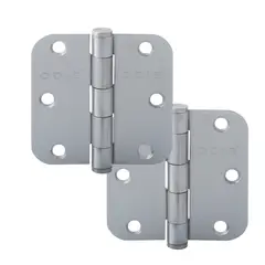 ODIS - Pack 2 Bisagras Acero 3x3"x20mm Canto Redondo