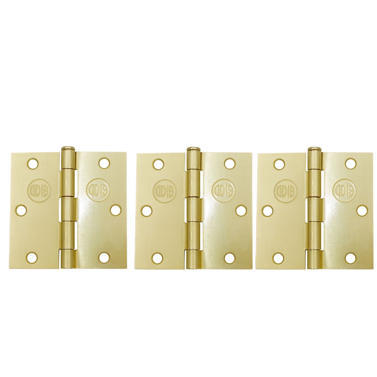 ODIS - Pack 3 Bisagra Acero 3,5x3,5"x 2.0mm bronce pulido