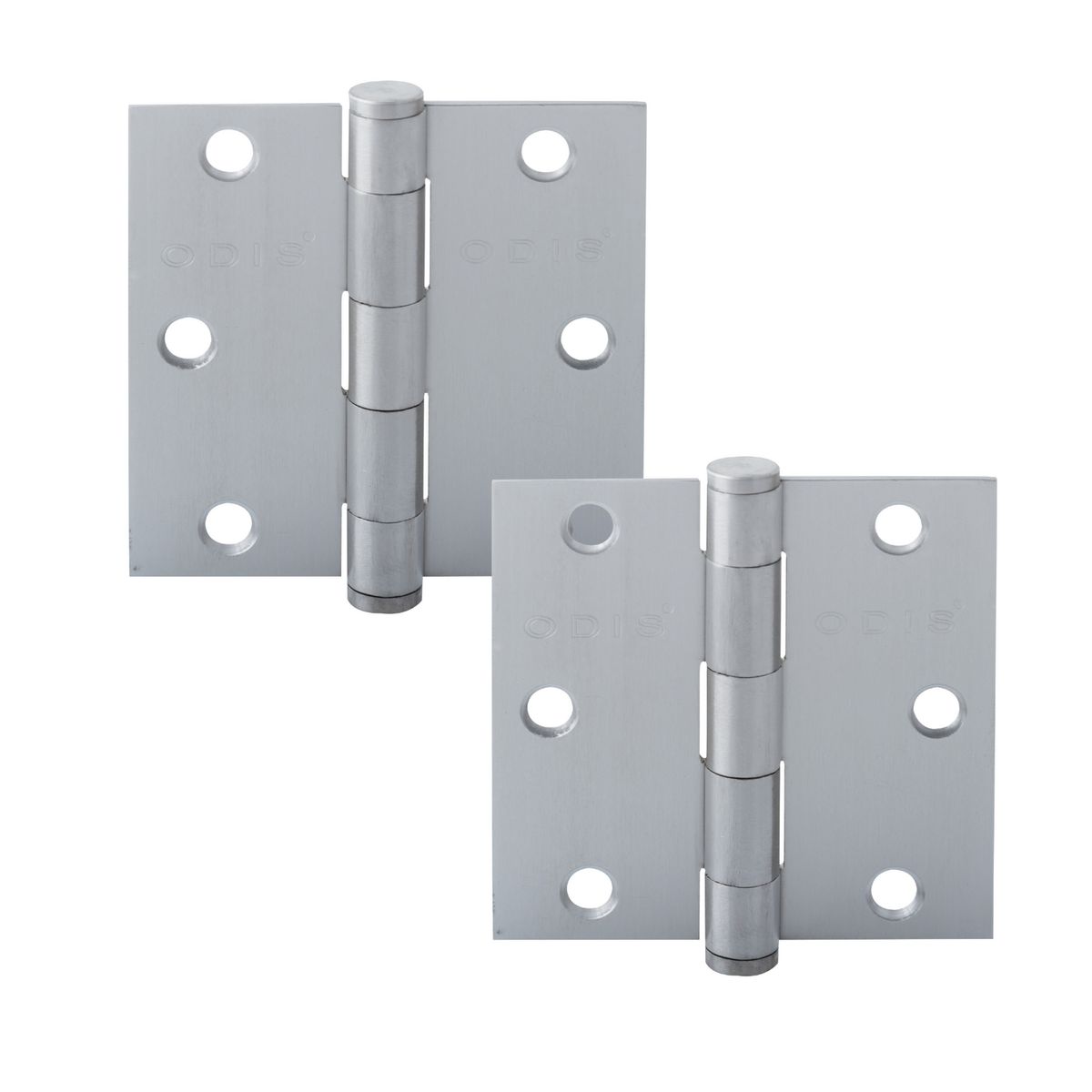 ODIS - Pack 2 Bisagras Acero 3x3"x20mm Canto Recto