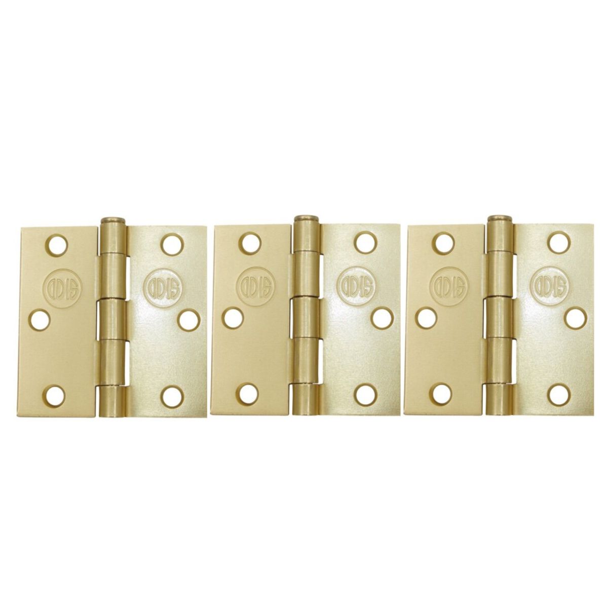 ODIS - Pack 3 Bisagras Acero 3x3"x2.0mm Bronce Pulido