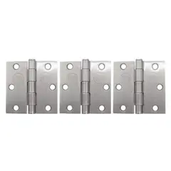 ODIS - Pack 3 Bisagras Acero 3x3"x2.0mm Plata