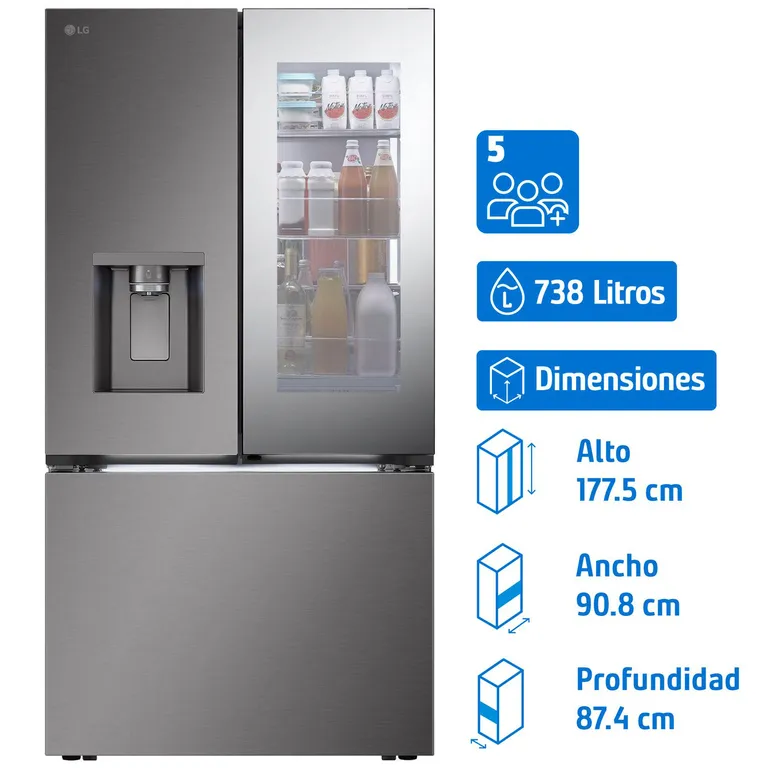 Refrigerador French Door No Frost 738 Litros Inox GM89SXD