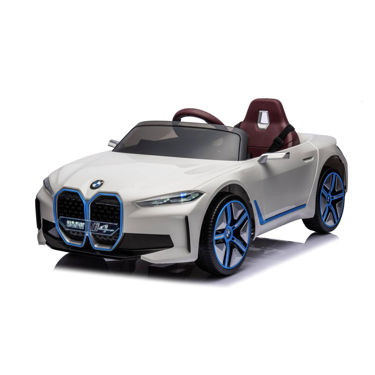 KIDSCOOL - Auto Batería BMW I4 Blanco 12V-2 Motores