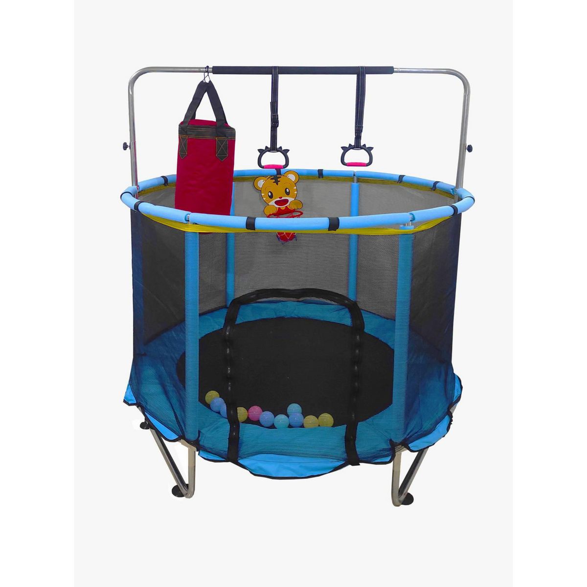 KIDSCOOL - Cama elástica entretenida 140x173x140 cm Azul