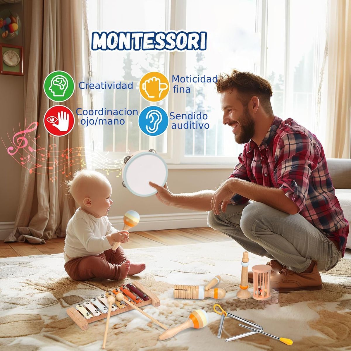 KIDSCOOL - Juguete Didáctico Set Musical Montessori