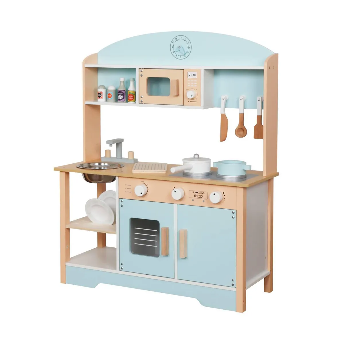 KIDSCOOL - Cocina Montessori Celeste/Accesorios