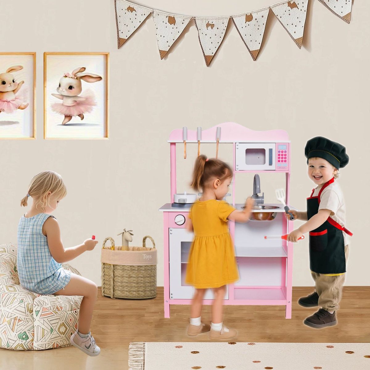 KIDSCOOL - Cocina Sofía Rosada/Accesorios