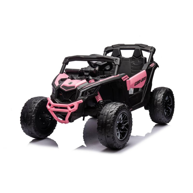 KIDSCOOL - Buggy UTV CAN AM Maverick Rosado 12V-2 Motores