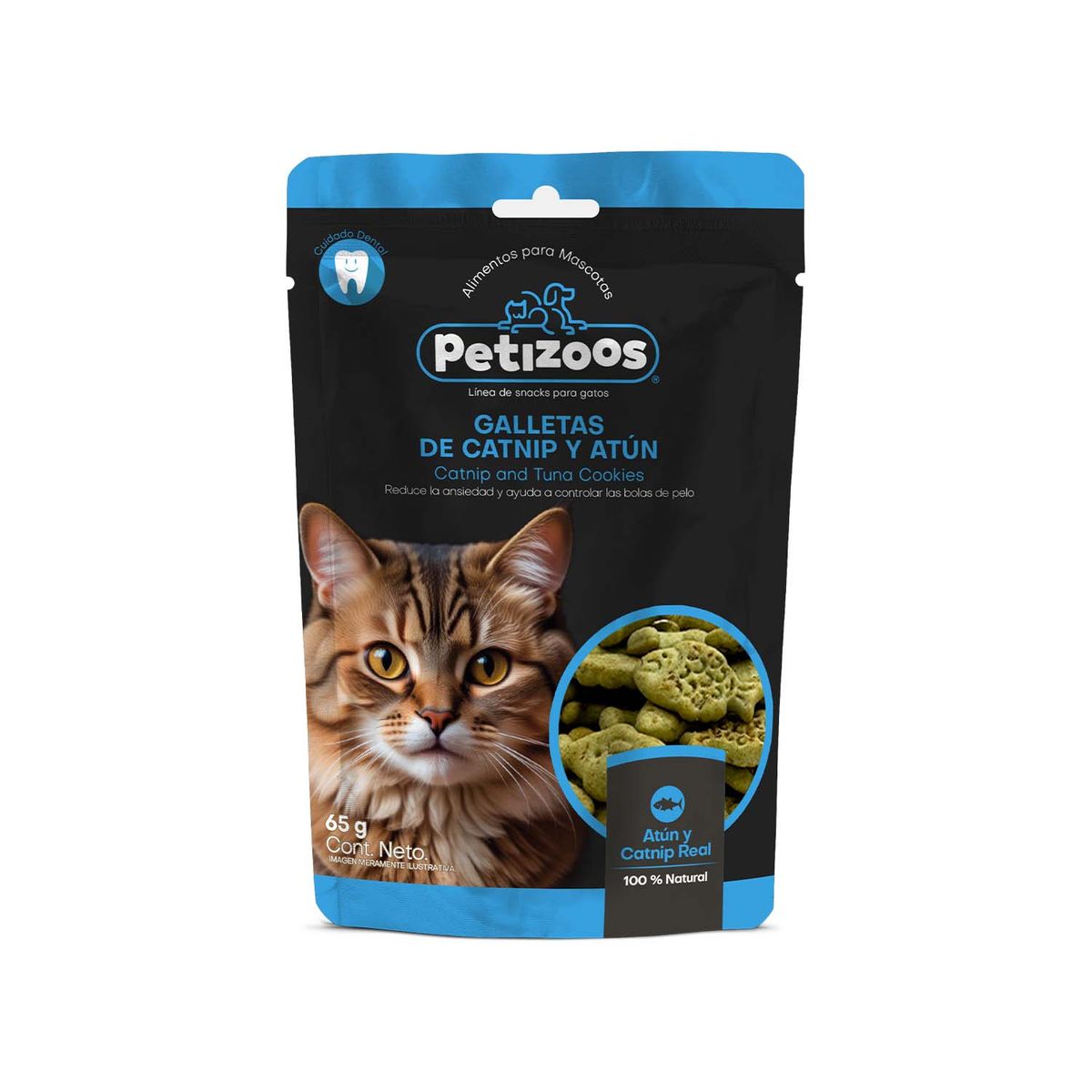 PETIZOOS - Galletas para Gato Todas las edades Catnip y atún 0.065 kg