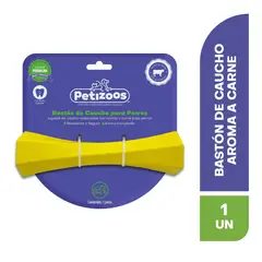 PETIZOOS - Bastón de caucho para perros con un rico aroma incrustado a carne
