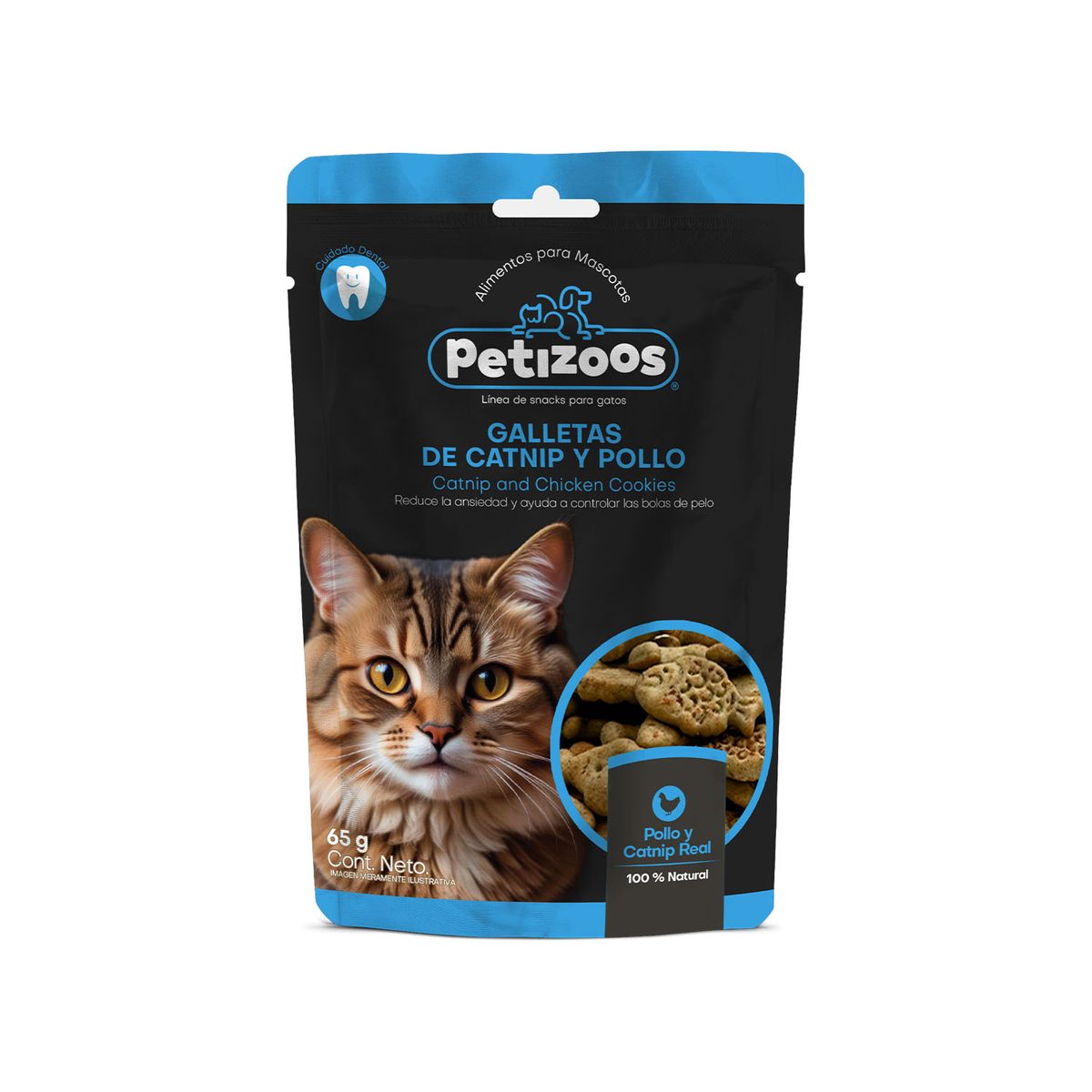 PETIZOOS - Galletas para Gato Todas las edades Catnip y pollo 0.065 kg