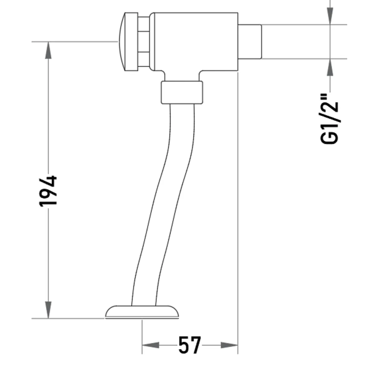 TEBISA - Grifo Temporizado de Urinario con Regulación de Tiempo