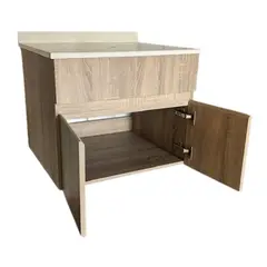 TEBISA - Mueble Vanitorio Roble Bardolino 80x66.5x52 cm