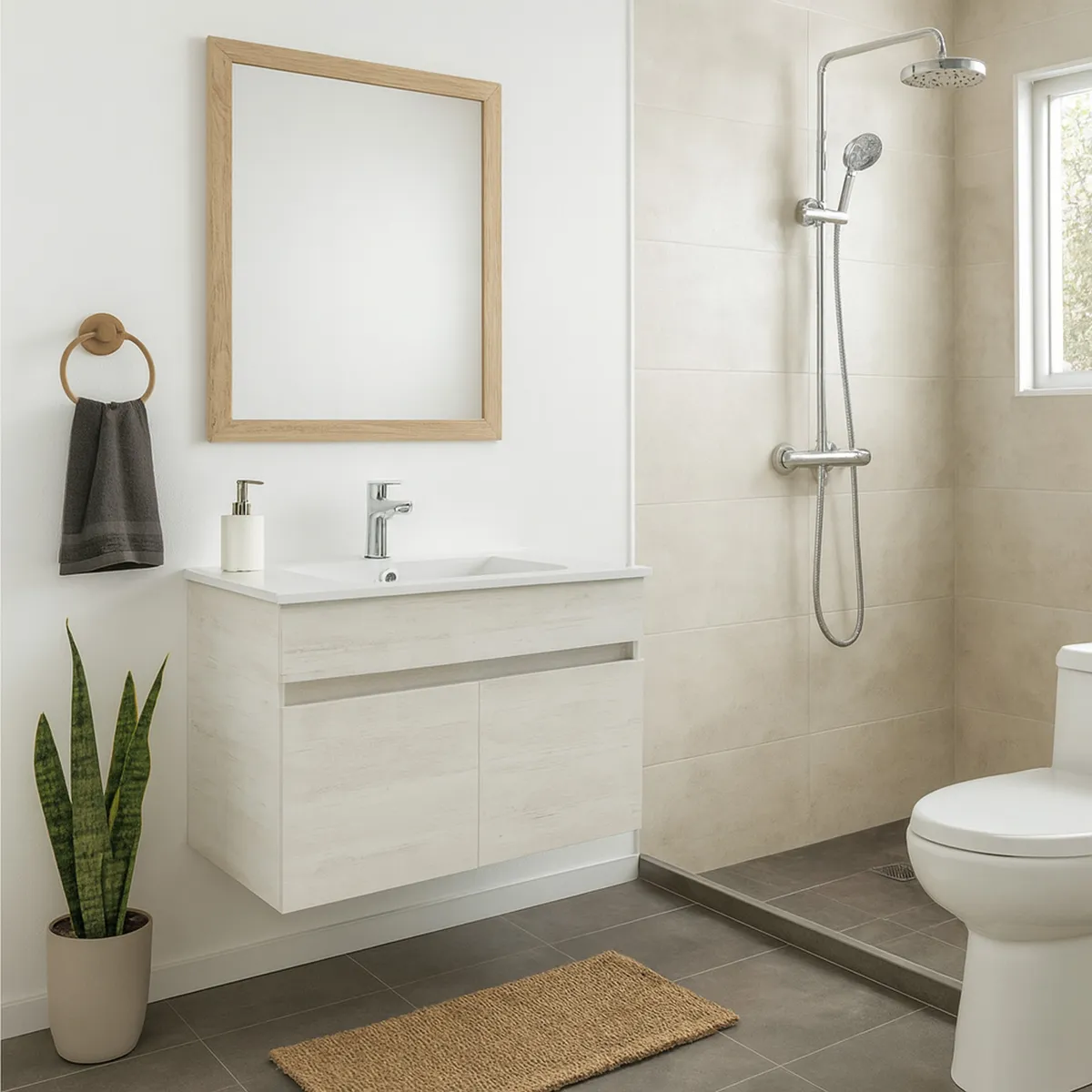 TEBISA - Mueble Vanitorio a Muro Enigma 76.5x57x47 cm