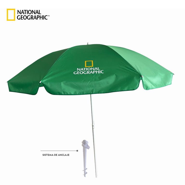 Quitasol Protección UV/Anclaje PVC 1.15x1.15 metros Verde