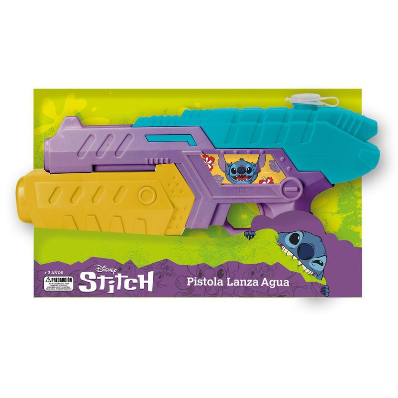 DISNEY - Pistola Lanza Agua de Stitch Multicolor 33x18x5 cm