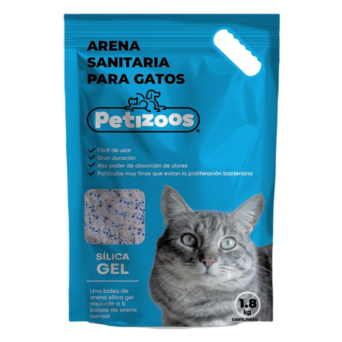PETIZOOS - Arena sanitaria silica 1,8 kg