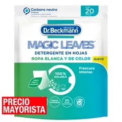 DR. BECKMANN - Detergente en láminas Magic Leaves 20 unidades