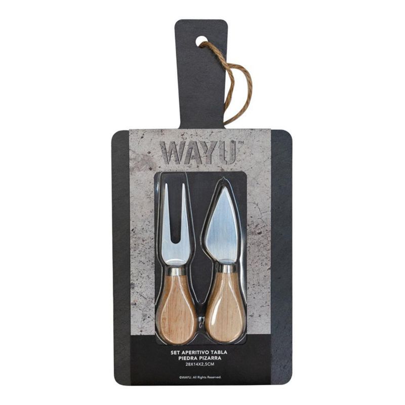 WAYU - Set aperitivo tabla piedra pizarra
