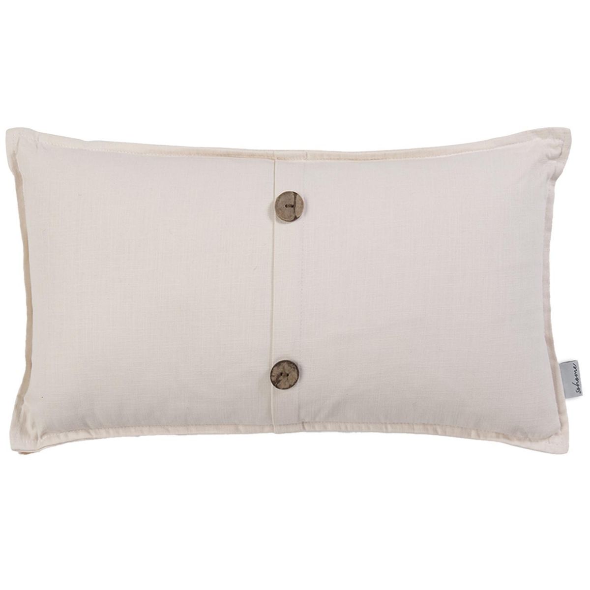 SOHOME - Cojín Boton Crudo 30x60 cm
