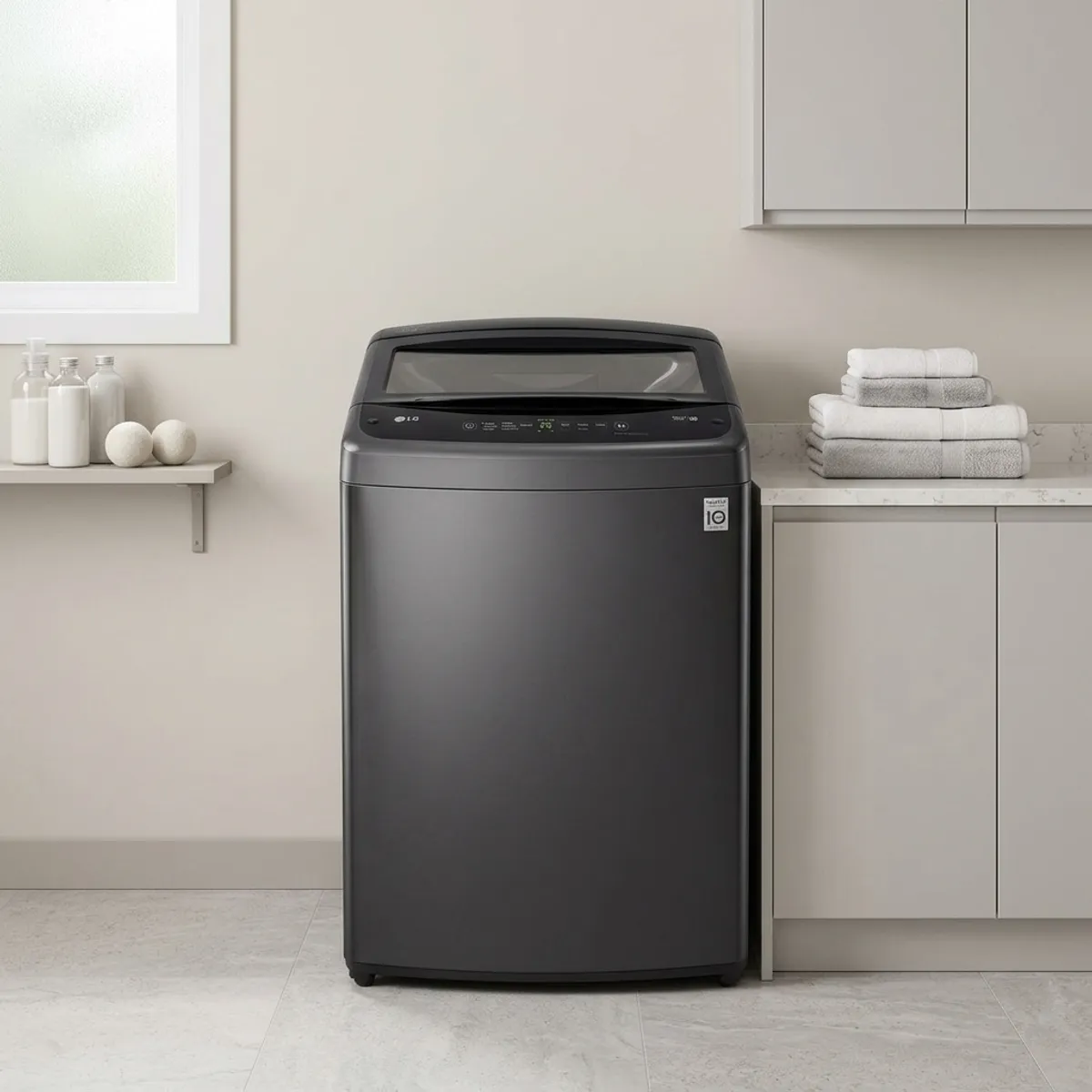 LG - Lavadora Carga Superior 19 kg Negro WT19MVTB