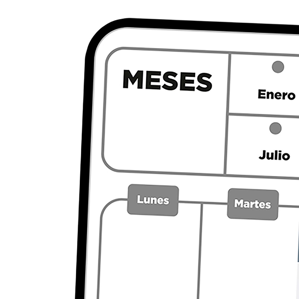 PROARTE - Pizarra planificadora mensual