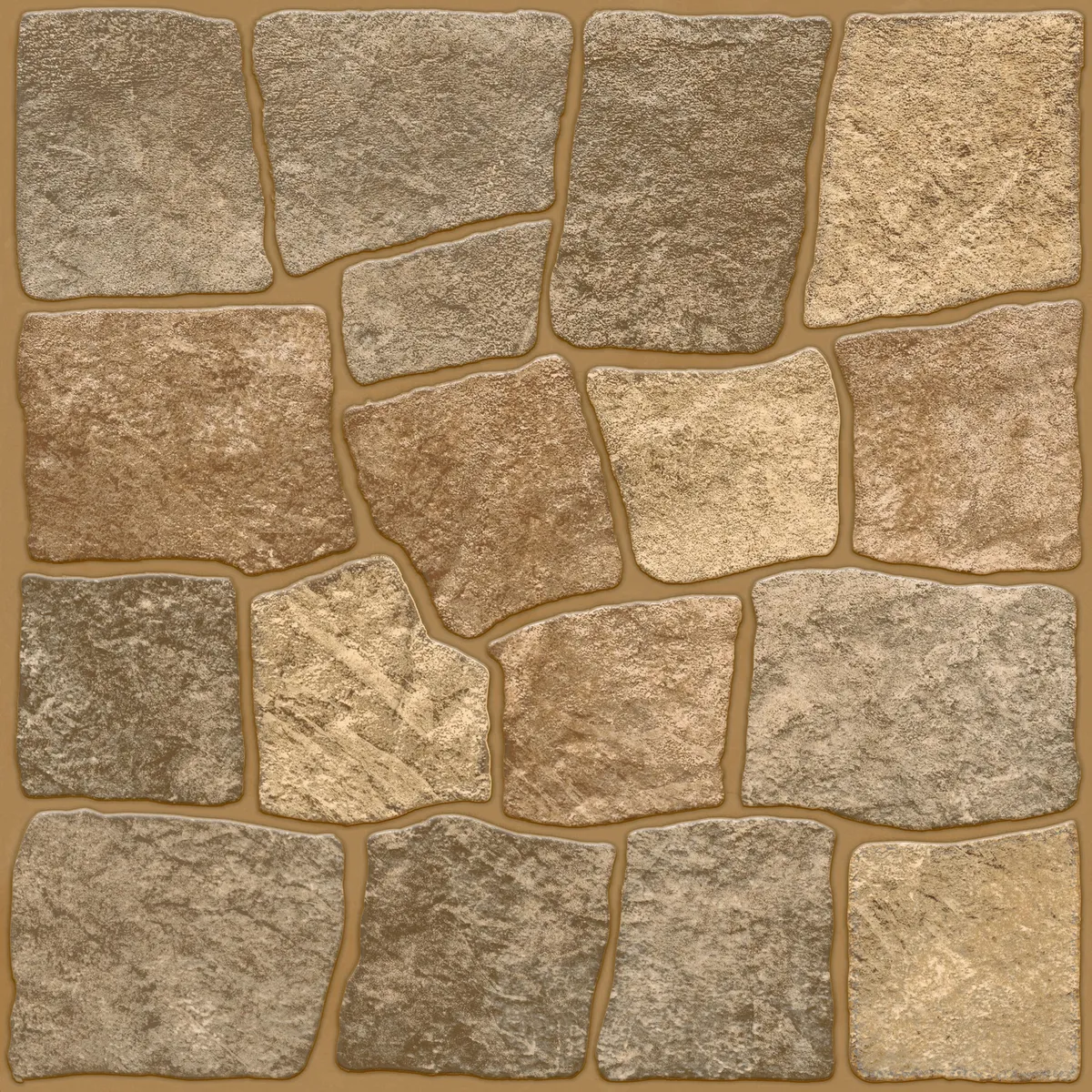 CORDILLERA - Cerámica 45x45 cm Adoquín Mix Gris/Beige 2.29 m2