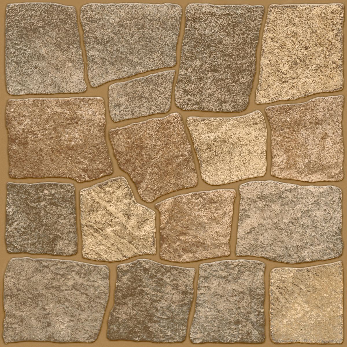 CORDILLERA - Cerámica 45x45 cm Adoquín Mix Gris/Beige 2.29 m2