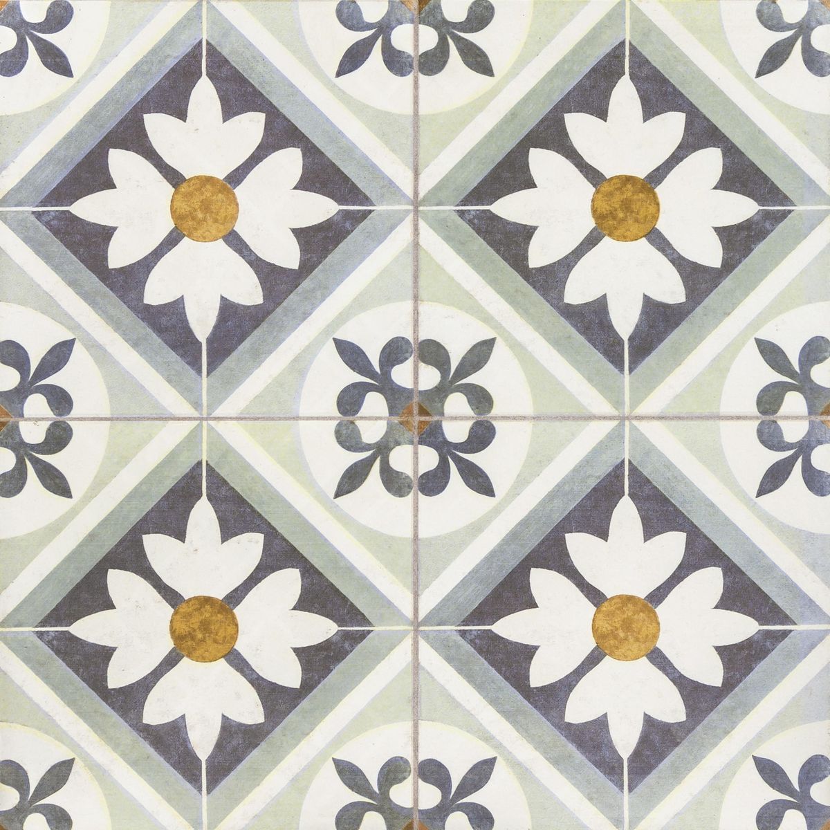 CORDILLERA - Cerámica 45x45 cm Flowers Blue 2.29 m2