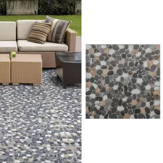 CORDILLERA - Cerámica 45x45 cm Piedra Rio Color Mix 2.29 m2