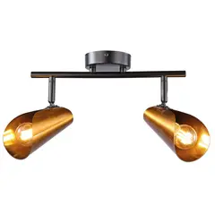 BP ILUMINACION - Barra Tubo Rossi Antique 2 Luces Metal Amarillo/Dorado 40 W 0 cm