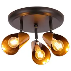 BP ILUMINACION - Plafón Rossi Antique 3 Luces Metal Amarillo/Dorado 40 W 0 cm