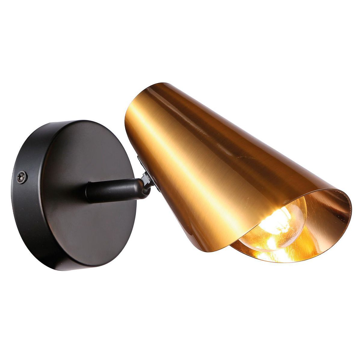 BP ILUMINACION - Foco Sobrepuesto Rossi Antique 1 Luz Metal Dorado 40 W