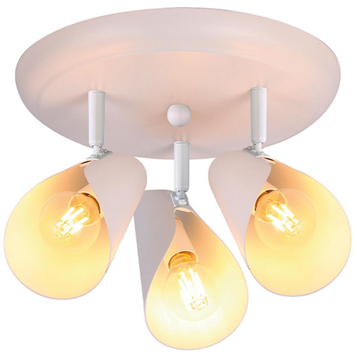 BP ILUMINACION - Plafón Rossi 3 Luces Metal Blanco 40 W