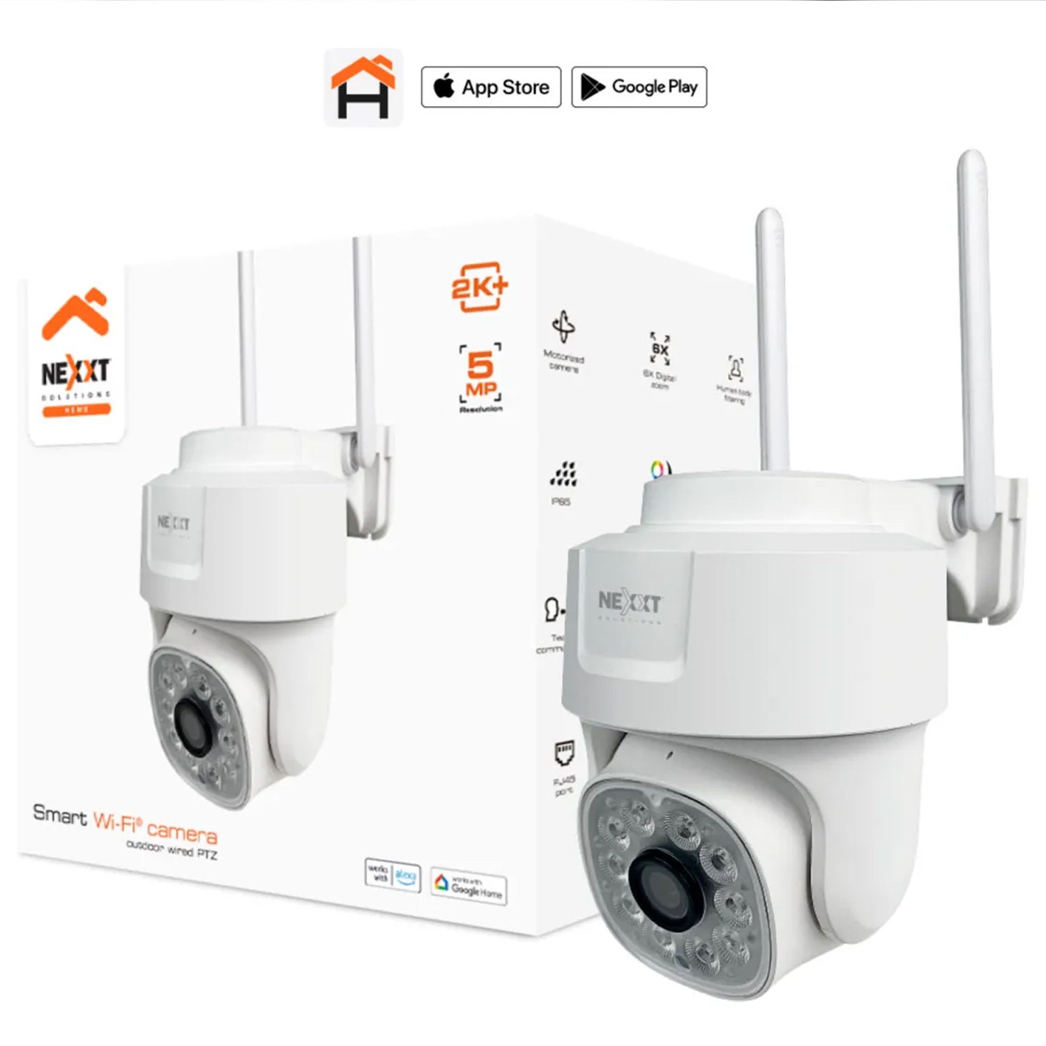 NEXXT SOLUTIONS Camara Wifi Exterior Motorizada 5Mp con Luz