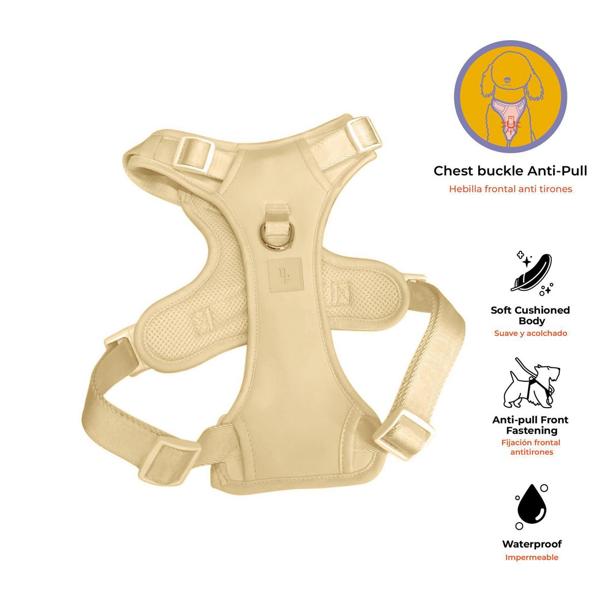 URBAN PET - Arnes de Lujo para Perro Talla M Beige