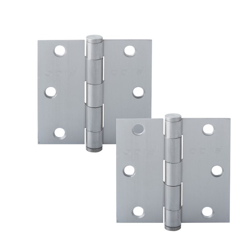 ODIS - Pack 2 Bisagras Acero 3,5×3,5×20  Canto Recto