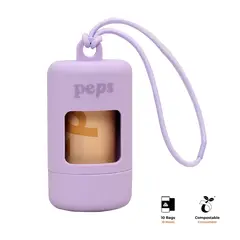 URBAN PET - Portabolsas sanitarias purpura + 10 bolsas ecológicas