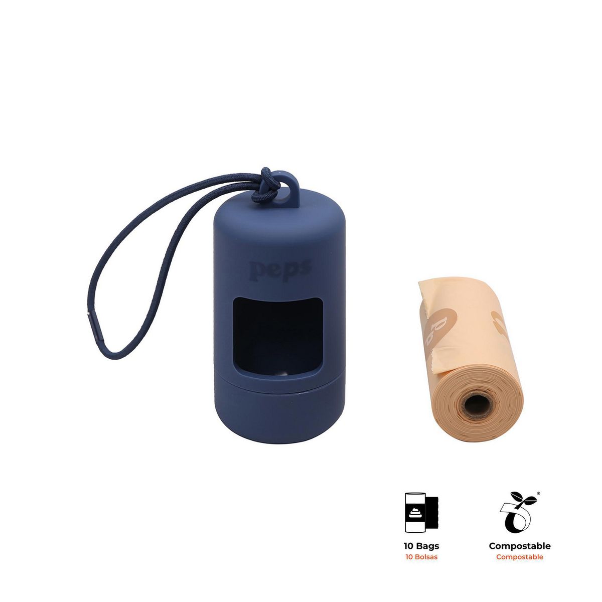 URBAN PET - Portabolsas sanitarias azul + 10 bolsas ecológicas