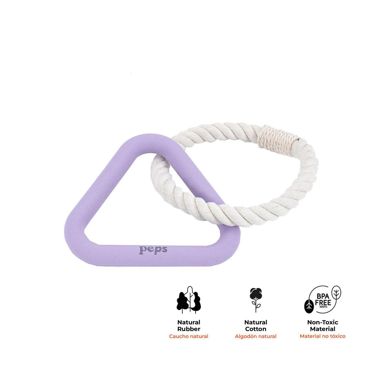 URBAN PET - Juguete para Perro Triángulo Mordedor/Cuerda Talla S Púrpura