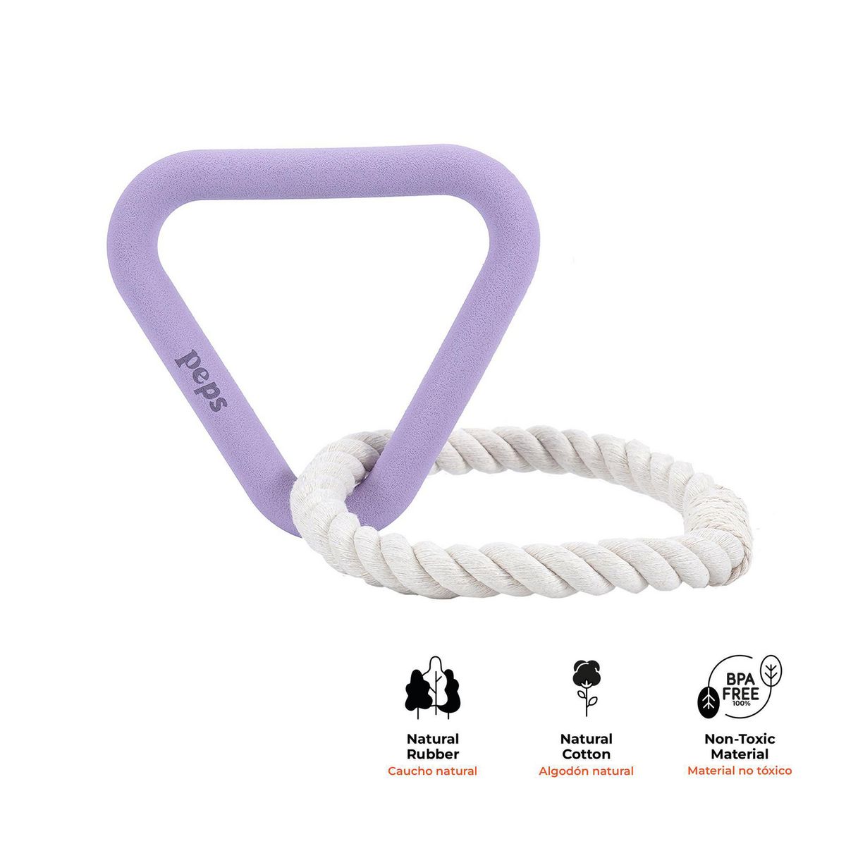 URBAN PET - Juguete para Perro Triángulo Mordedor/Cuerda Talla S Púrpura