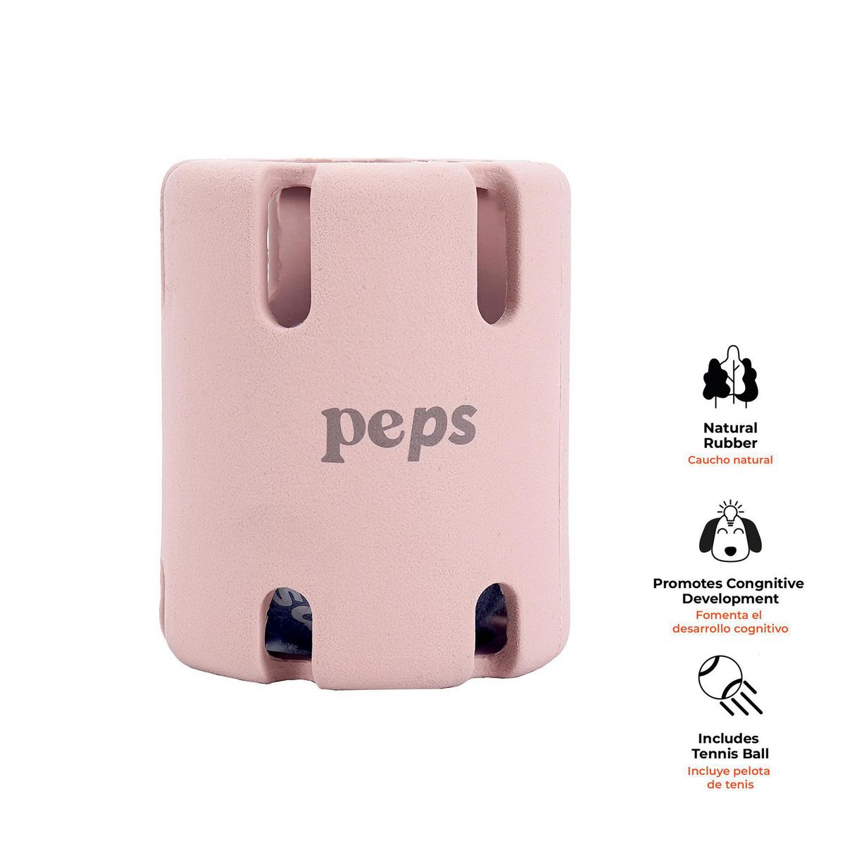 URBAN PET - Juguete para Perro Pelota Didáctica de Goma Blush