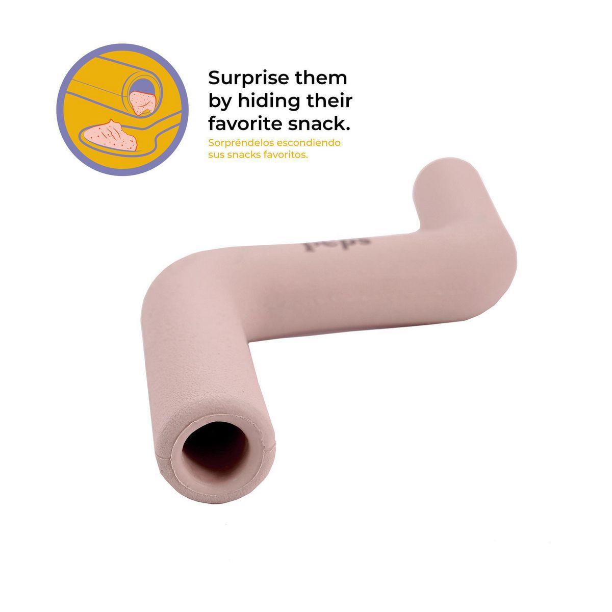 URBAN PET - Juguete para Perro Mordedor Zigzag para Premios Talla S Blush