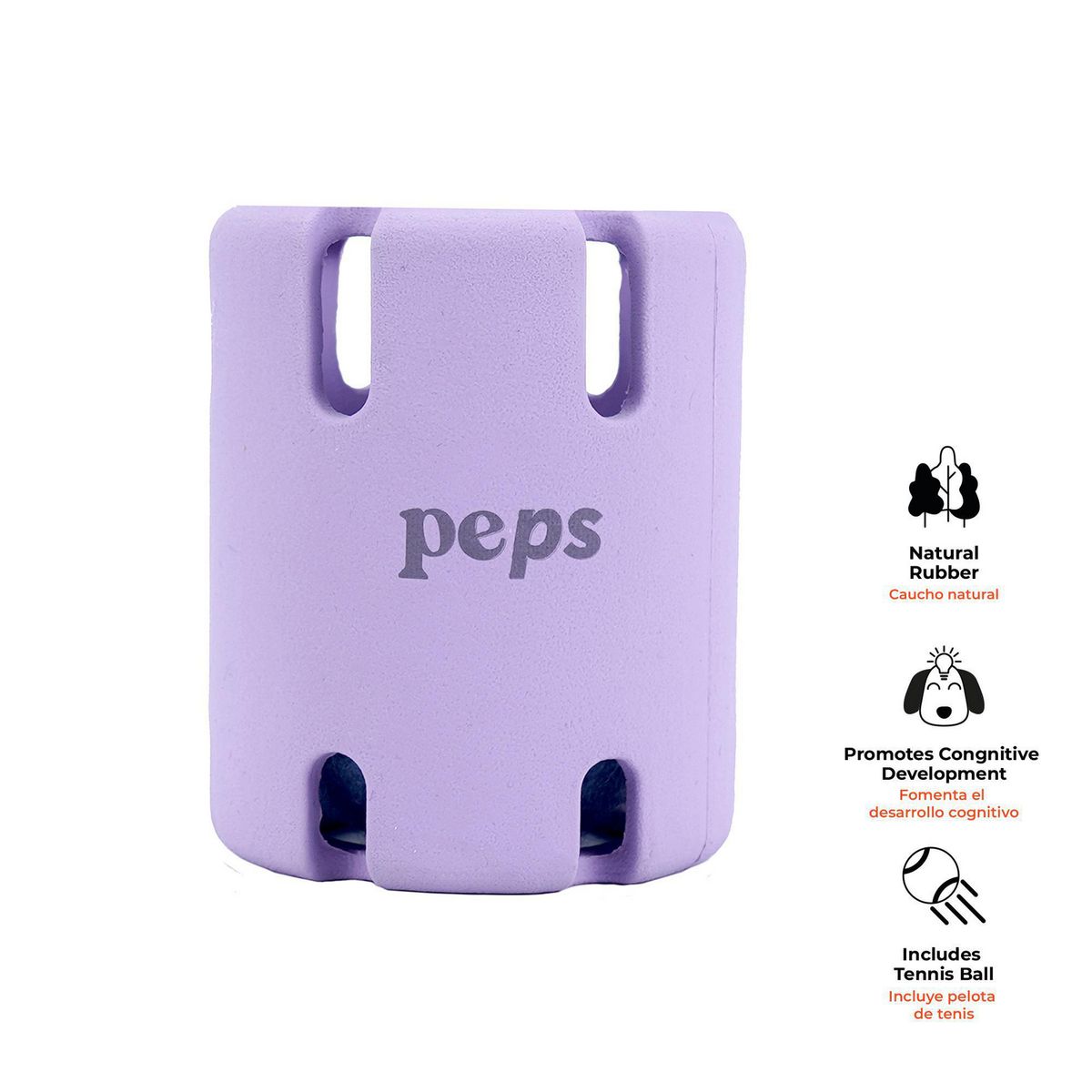 URBAN PET - Juguete para Perro Pelota Didactica de Goma Púrpura