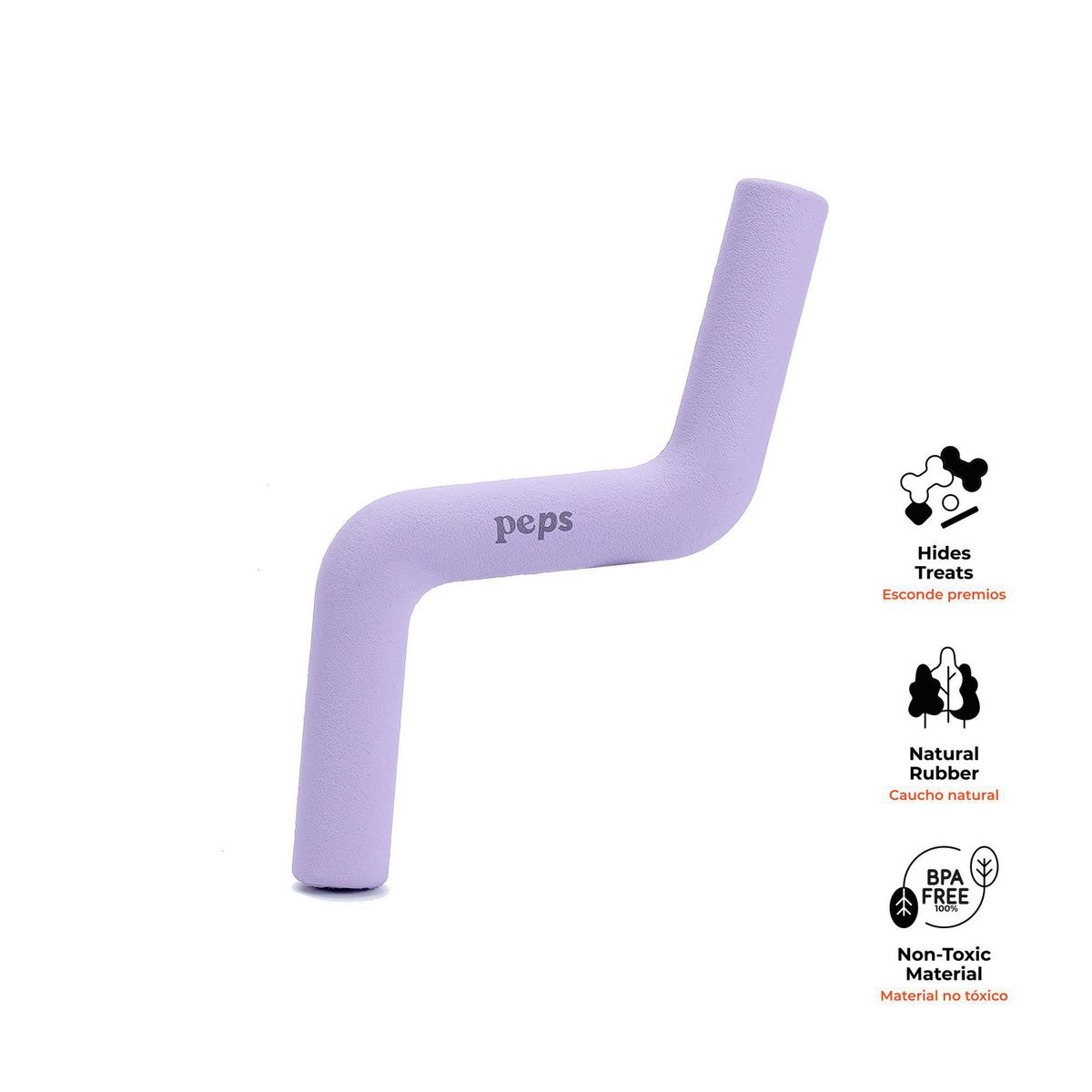 URBAN PET - Juguete para Perro Mordedor Zigzag para Premios Talla S Púrpura