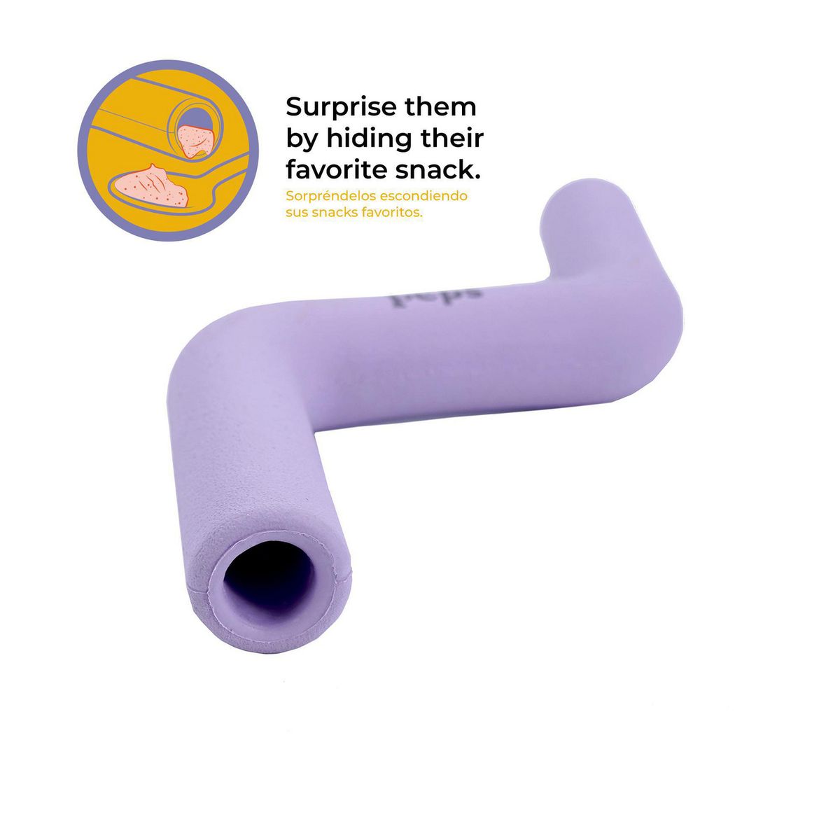 URBAN PET - Juguete para Perro Mordedor Zigzag para Premios Talla S Púrpura