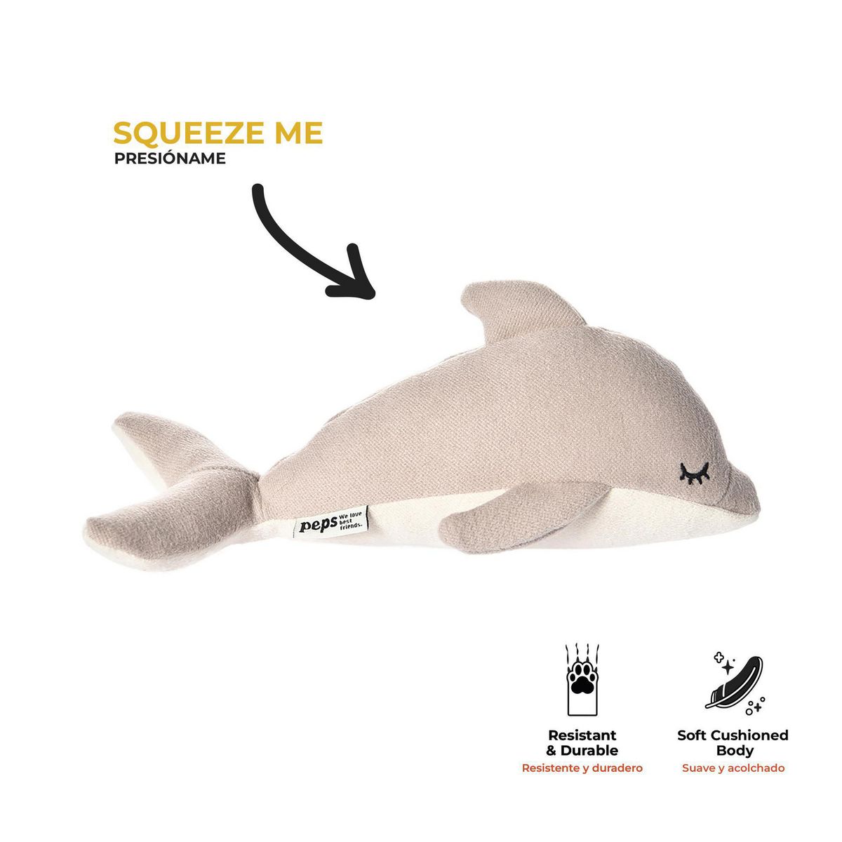 URBAN PET - Juguete para Perro Peluche de Delfin con Sonido