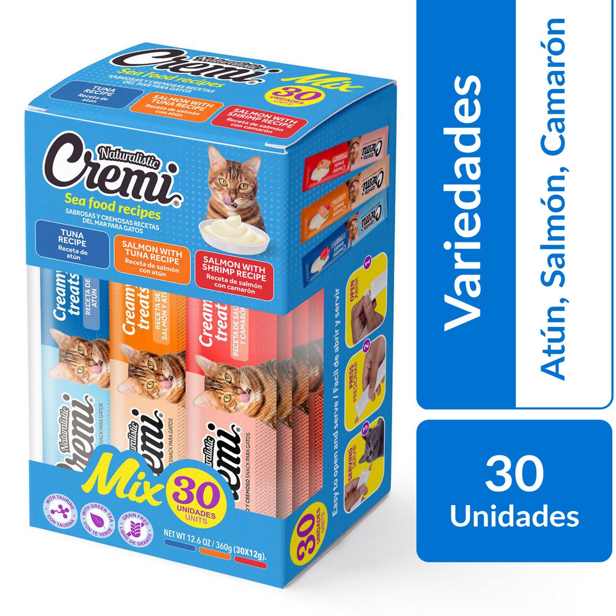 NATURALISTIC - Snack húmedo para Gato Todas las edades Salmón y atún 0.36 kg