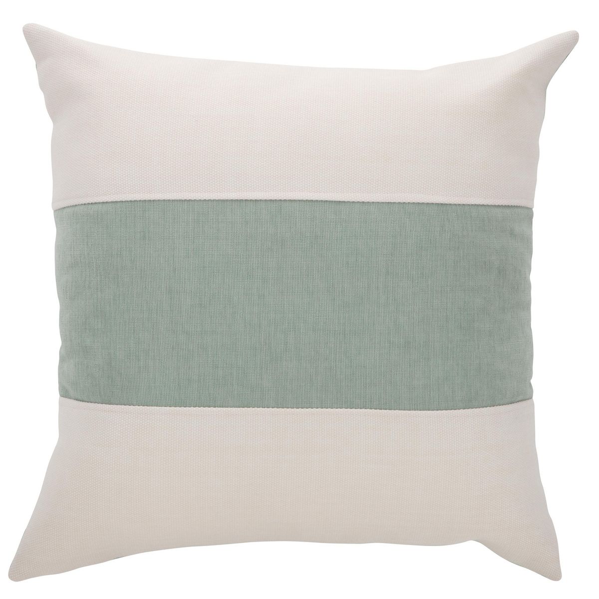 ATMOSPHERA HOME - Cojín Patch Crudo / Menta 50x50 cm